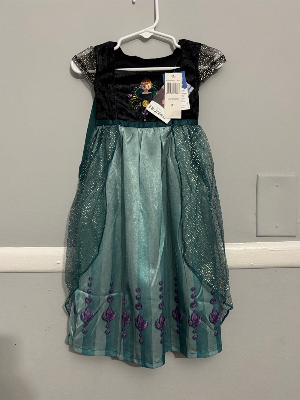 Disney Teal and Black Princess Dress with Purple Accents